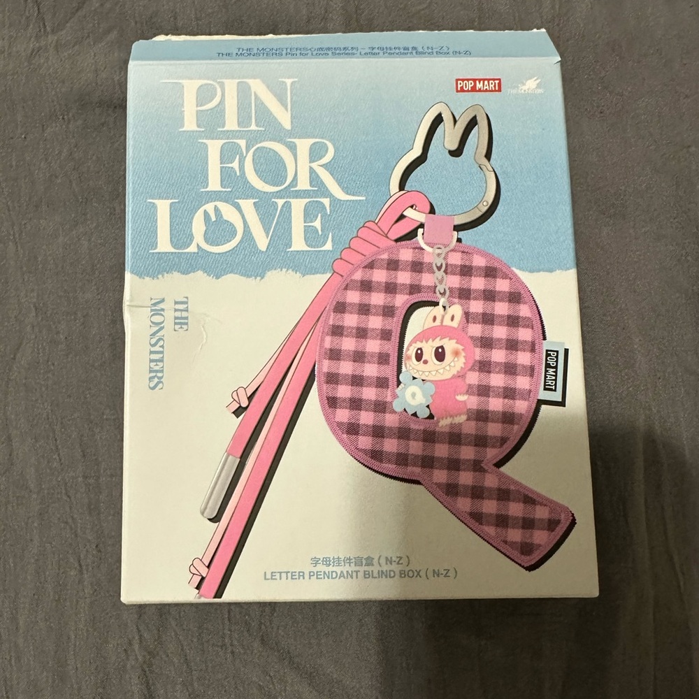 Pop Mart The Monsters Labubu Pin for Love Series - Letter Pendant Blind Box